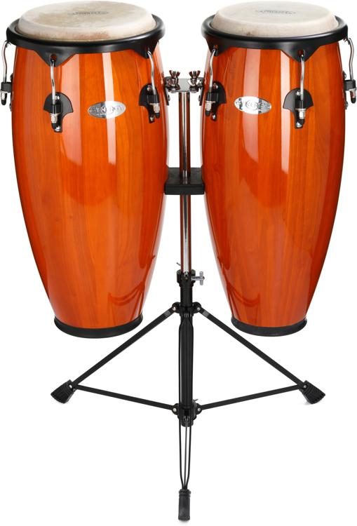 Toca Percussion Synergy Wood Congas Amber Sweetwater