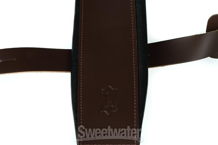 Levy's DM1PD Genuine Leather Guitar Strap - Dark Brown | Sweetwater