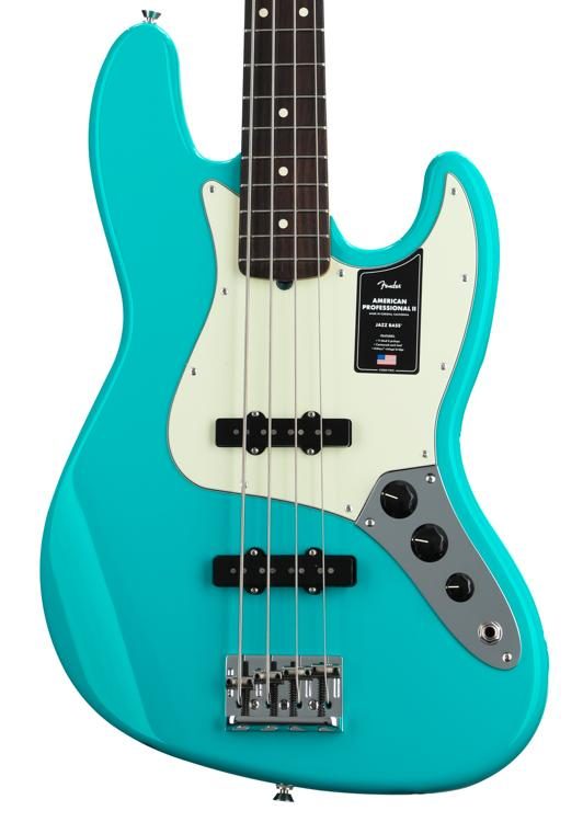 fender american professional ii jazz bass miami blue