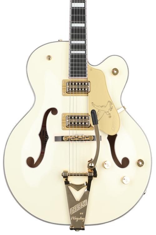 Gretsch G6136T-MGC Michael Guy Chislett Signature Falcon with Bigsby  Electric Guitar - Vintage White with Ebony Fingerboard