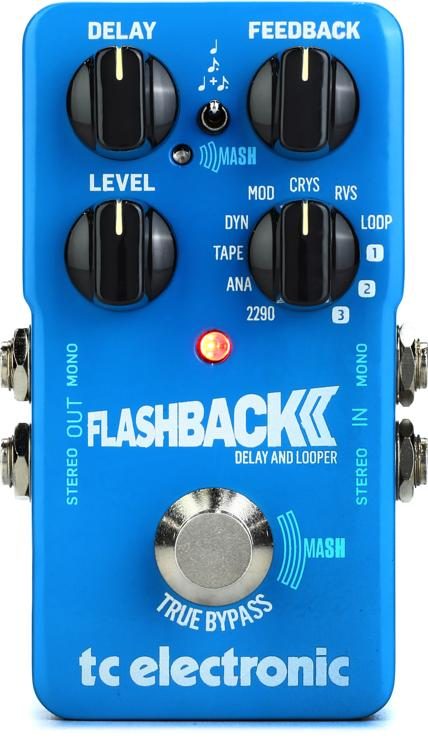 TC Electronic Flashback MINI Delay Effects Pedal w/ Patch Cables 