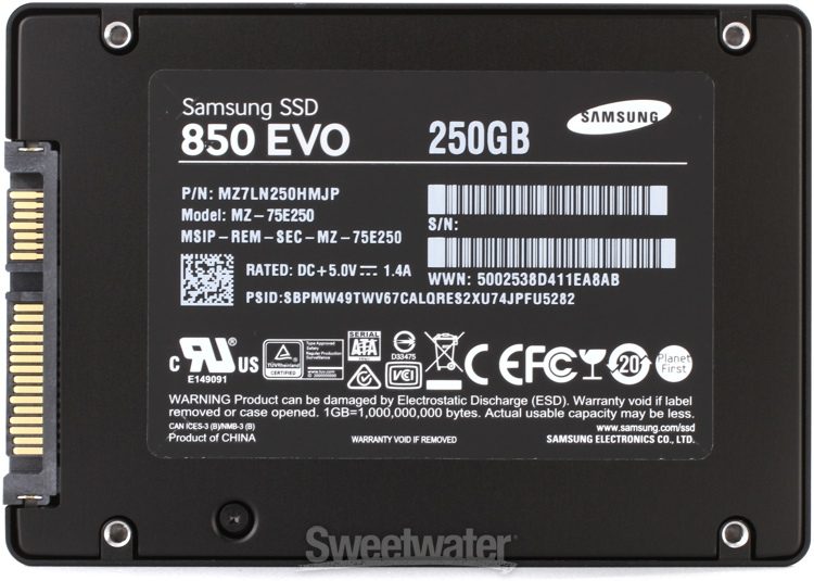mønt græs Barry Samsung 850 EVO 250GB Solid State Drive | Sweetwater