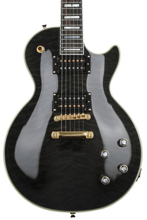 epiphone prophecy les paul custom plus gx midnight ebony