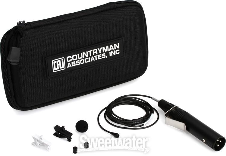 Black Countryman B3P4FF05B B3 Omnidirectional Round Lavalier Microphone for Hardwire Transmitter
