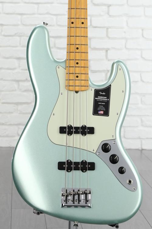 Fender American Professional II Jazz Bass - Mystic Surf Green with Maple  Fingerboard