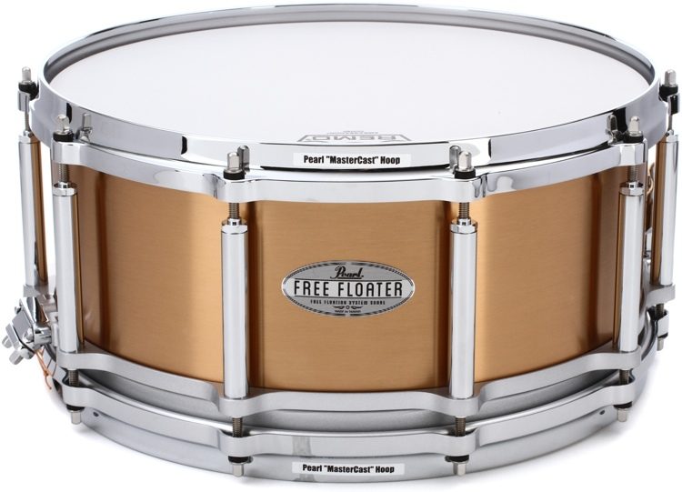 Pearl Free Floater Phosphor Bronze Snare Drum - 14 x 6.5 inch