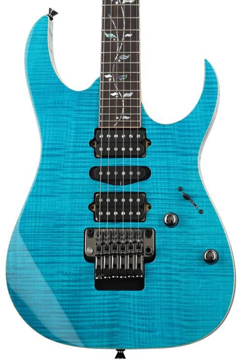 hand in unconditional Fruity Ibanez J Custom RG8570Z - Chrysocolla | Sweetwater