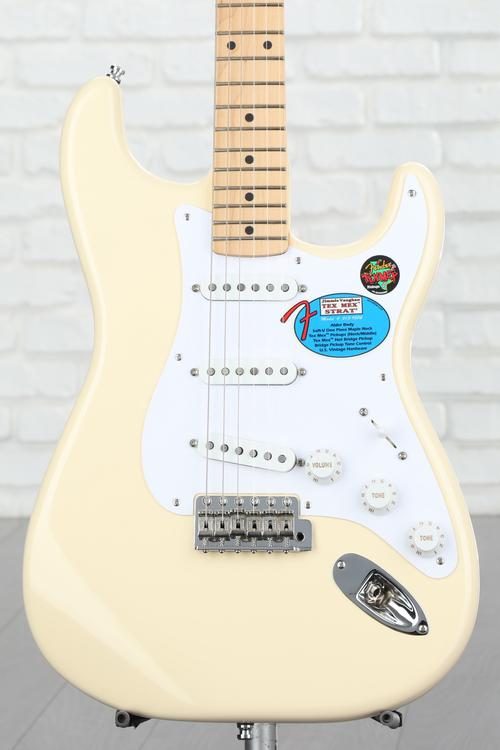 Fender Jimmie Vaughan Tex-mex Stratocaster - Olympic White With Maple 