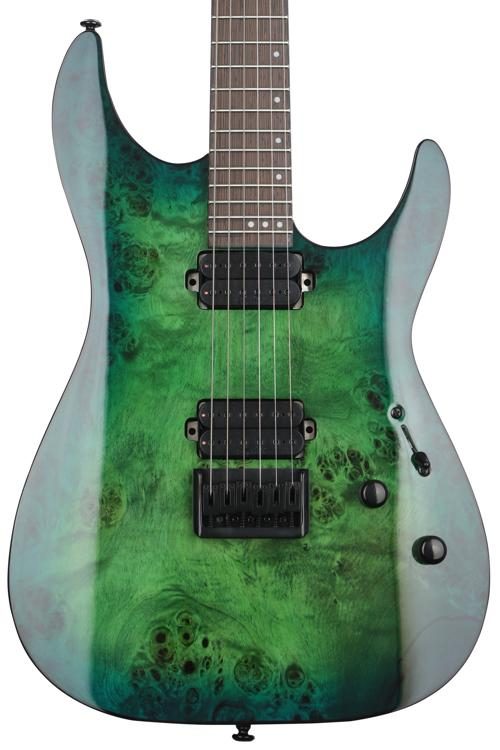 Schecter C-6 Pro Electric Guitar - Aqua Burst, Sweetwater
