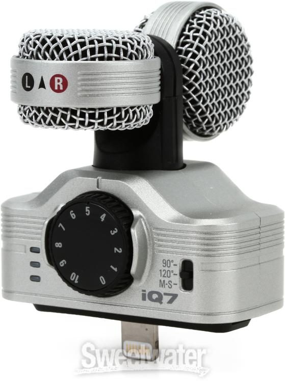 Zoom iQ7 Rotating Mid-Side Stereo Microphone for iOS | Sweetwater