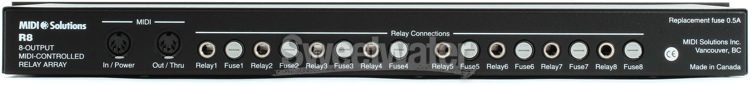 MIDI Solutions R8 8-output MIDI Controlled Relay Array | Sweetwater