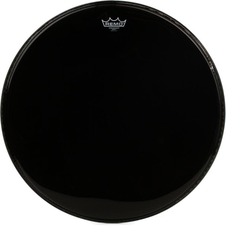 Remo 22 Black Suede Marching Bass Drumhead 