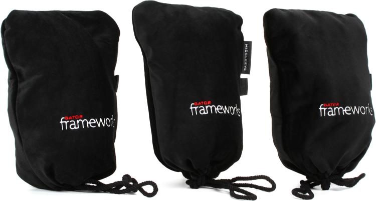 Gator GFW-MICPOUCH-3PK Soft Bag for Studio Mics 3-pack | Sweetwater