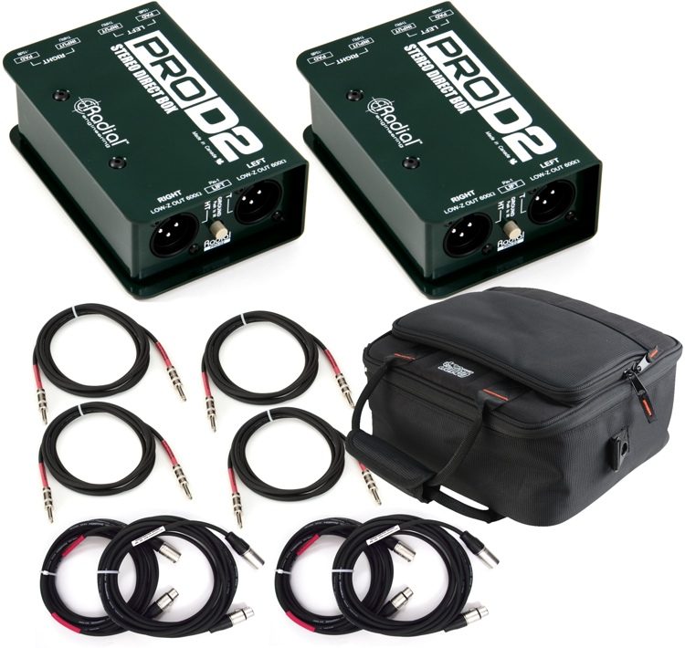 Radial ProD2 Passive Stereo DI 2-pack Package | Sweetwater