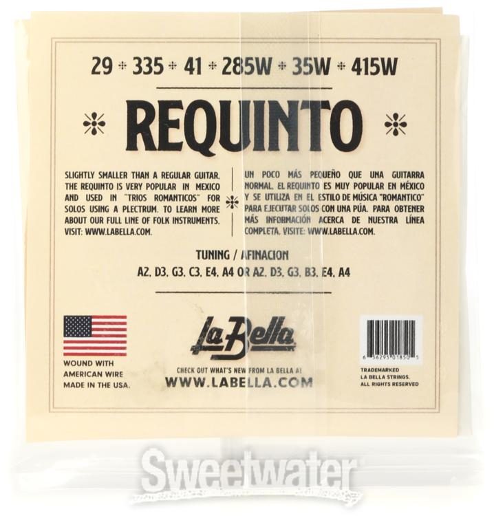LaBella Requinto Strings Set Black Nylon Silver plated Wound RQ80