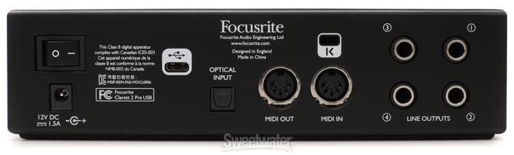 Focusrite Clarett 2Pre USB 10x4 Audio Interface | Sweetwater