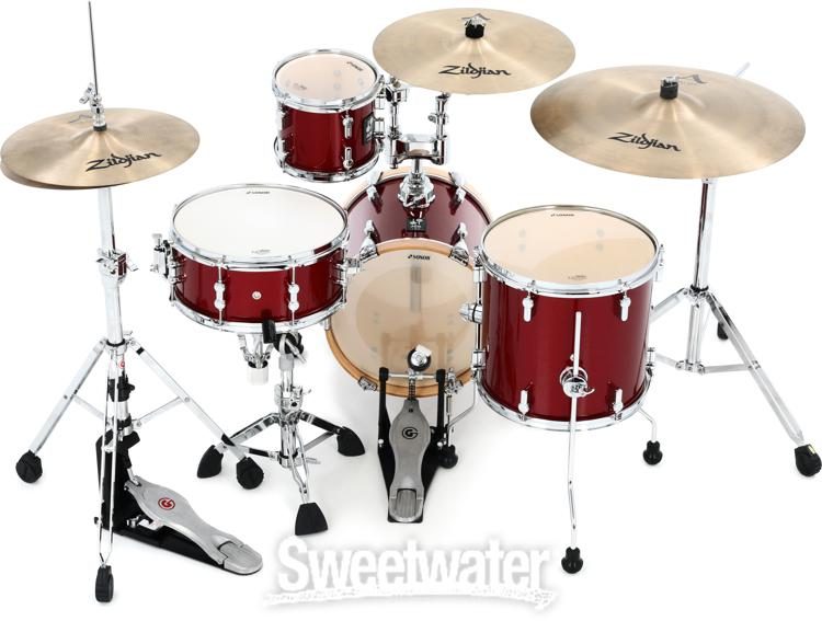 Sonor AQX Jungle 4-piece Shell Pack Red Moon Sparkle 