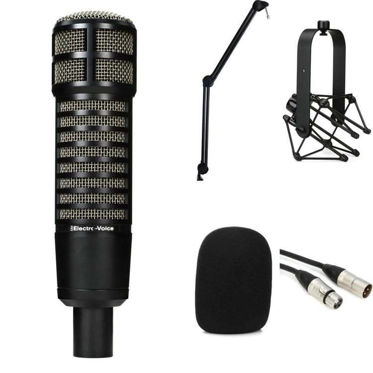 Electro-Voice RE320 Variable-D Dynamic Vocal and Instrument Microphone Bundle with Shockmount & Cables 