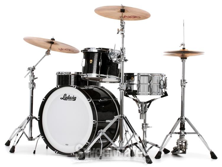 Ludwig Club Date Mahogany Fab 22 Shell Pack - Black Galaxy | Sweetwater