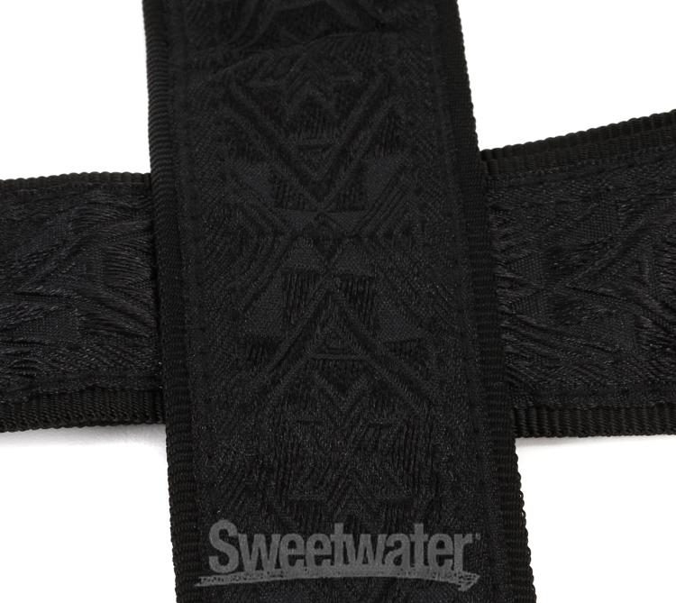 D'Addario Planet Lock Guitar Strap - Black Satin | Sweetwater