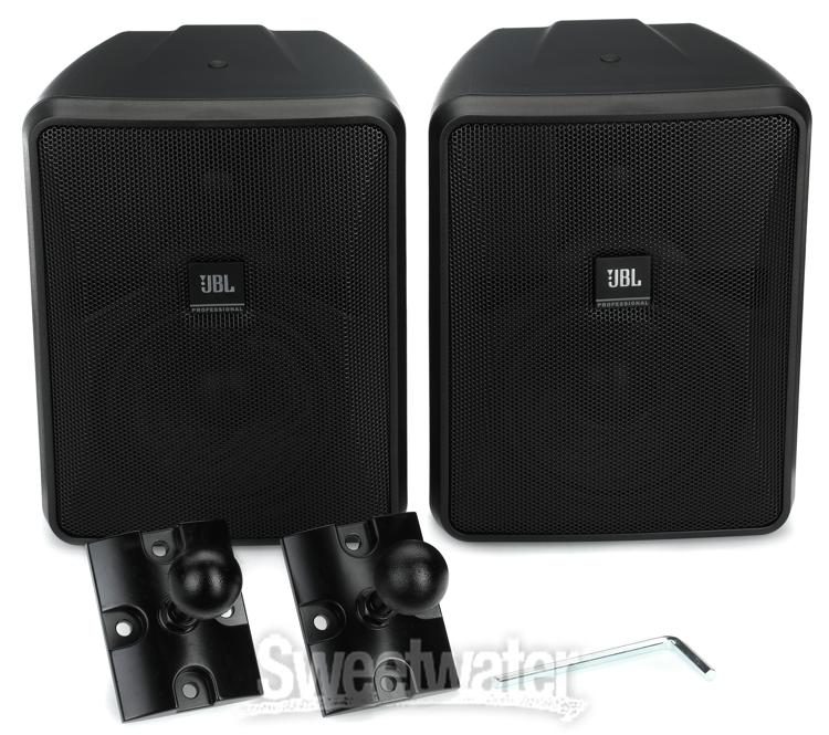køleskab Bøde abstrakt JBL Control 25-1 Indoor/Outdoor Surface-Mount Speakers - Black (Pair) |  Sweetwater