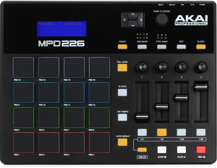 Akai Professional MPD226 16-Pad MIDI Controller | Sweetwater