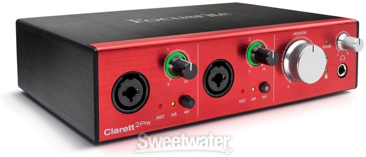 Focusrite Clarett 2Pre 10x4 Thunderbolt Audio Interface | Sweetwater