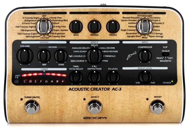 Zoom AC-3 Acoustic Creator - Enhanced Direct Box