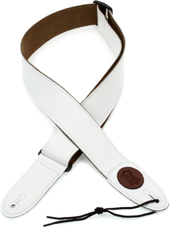 Levy's MSS7G Garment Leather Guitar Strap - White | Sweetwater