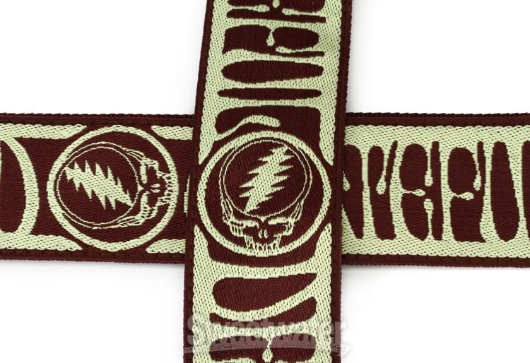 grateful dead leather guitar strap