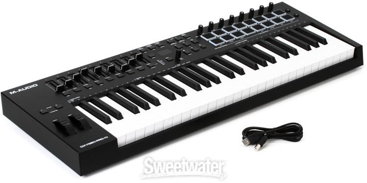 MIDI Controller Bundle 49-Key USB MIDI Keyboard Controller with Beat  Pads, Sustain Pedal and Software Suite M-Audio Oxygen Pro 49 and SP-2 
