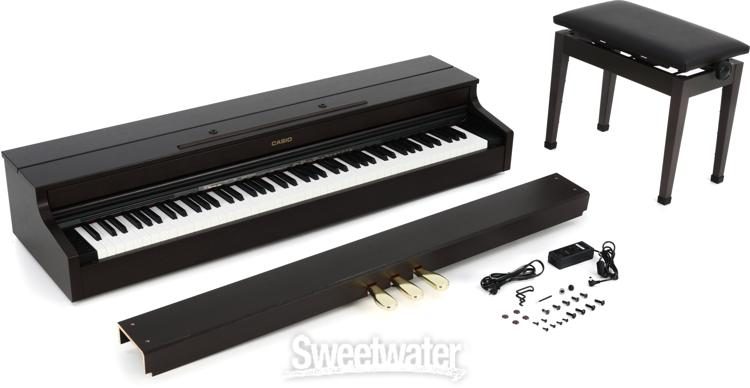 Walnut Casio AP-470 Celviano Digital Upright Piano with Bench 