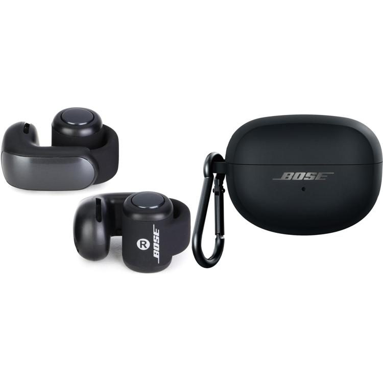 Bose Ultra Open Earbuds and Silicone Case Cover - Black