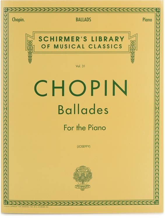 Hal Leonard Print Chopin: Ballades For The Piano Book | Sweetwater