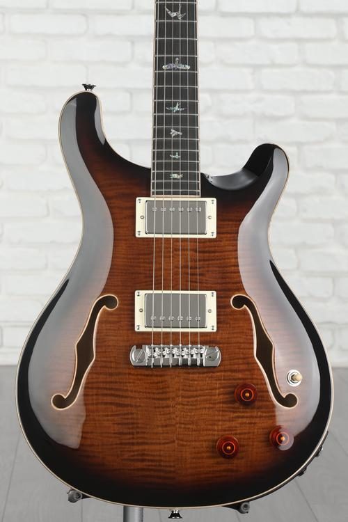 PRS SE Hollowbody II Piezo Electric Guitar - Black Gold Burst 