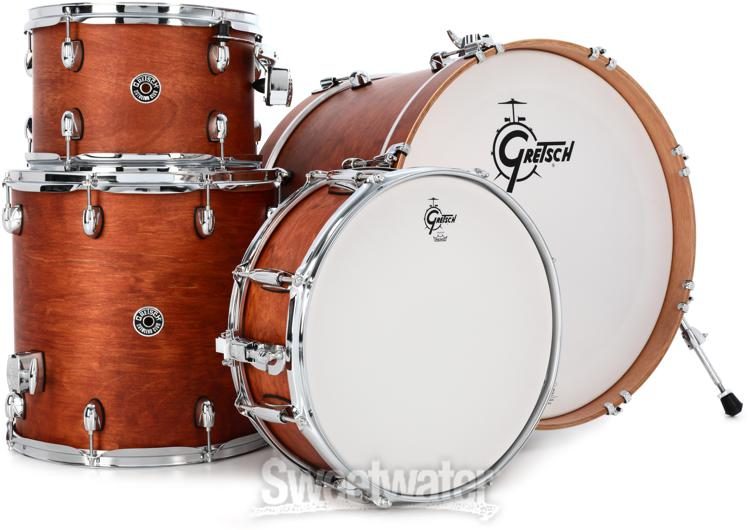 Gretsch Drums Catalina Club CT1-J404 4-piece Shell Pack with Snare Drum -  Satin Walnut Glaze | Sweetwater