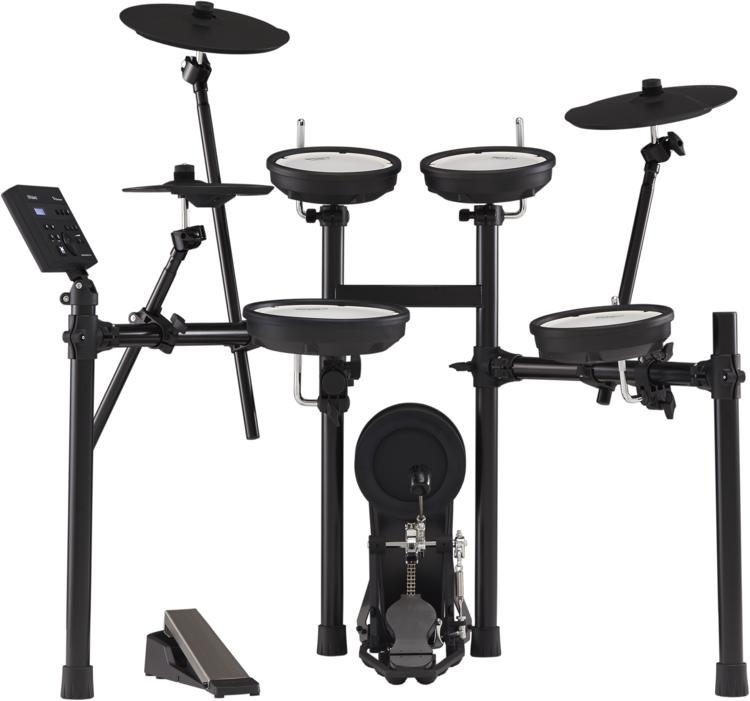 Roland TD-17KV Electronic Drum Set Bundle with 4 Pairs of Drumsticks and Drum Throne 