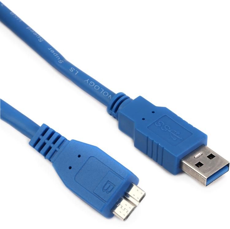 WuLian SuperSpeed USB 3.0 Cable Blue 3 FT M/M Type A to Type B Micro 