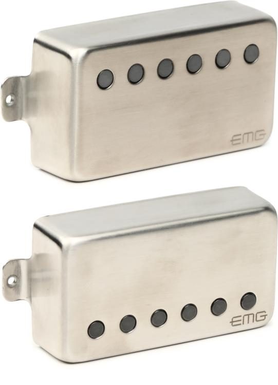 EMG 57/66 Active 2-piece Pickup Set - Brushed Chrome | Sweetwater