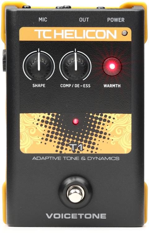 TC-Helicon VoiceTone T1 Vocal Tone and Dynamics Effects Pedal | Sweetwater