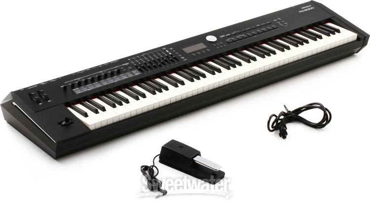 88-Key Black Roland RD-2000 Premium 88-key Digital Stage Piano & KS-G8B Portable Electronic Keyboard Stand 
