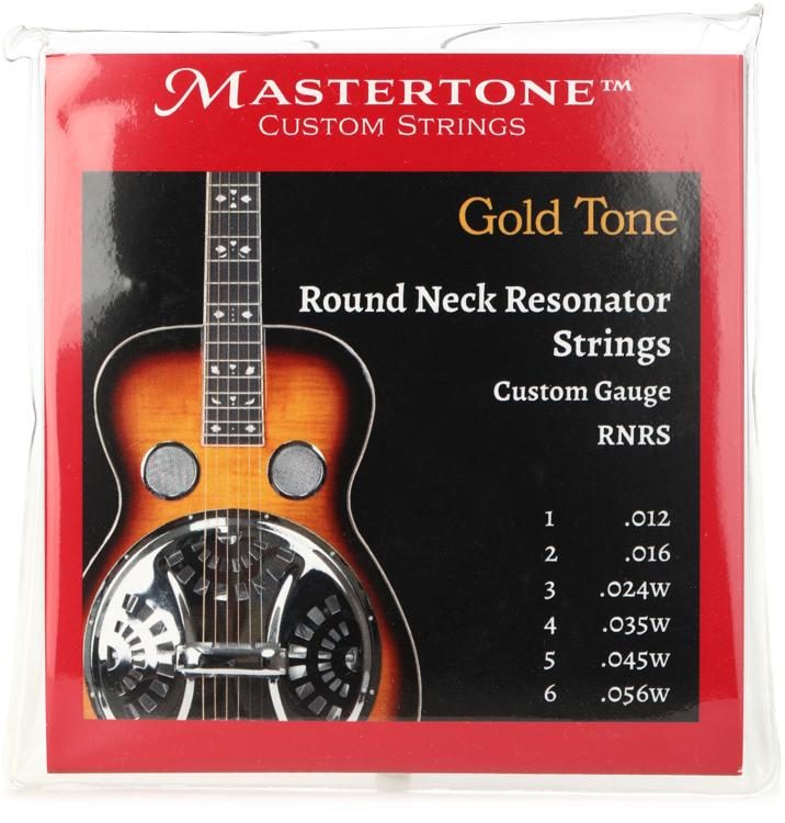 Gold Tone RNRS Bronze Roundneck Resonator String Set .012.056 Custom Gauge Sweetwater