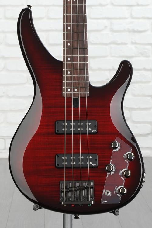 Yamaha TRBX604FM Bass Guitar - Dark Red Burst