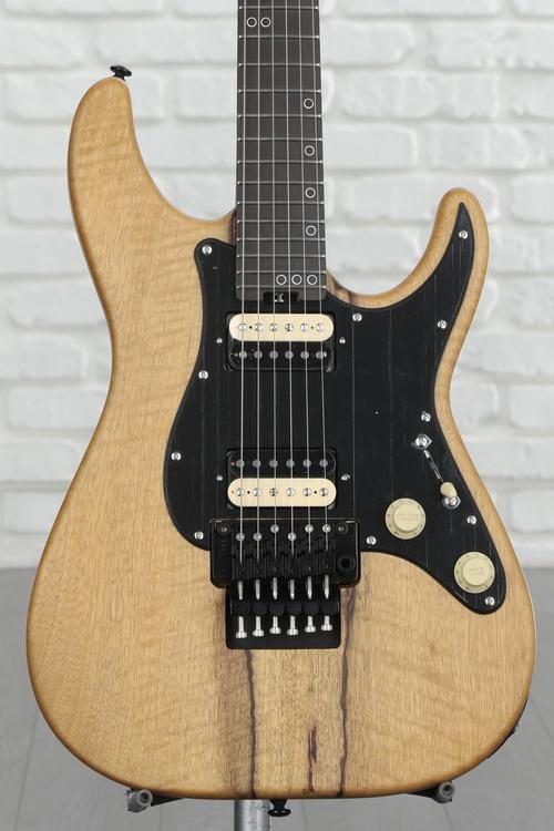 Schecter Sun Valley Super Shredder Exotic FR Electric Guitar - Natural  Black Limba