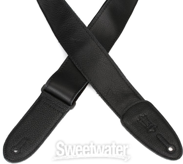 Levy's M7GP Garment Leather Guitar Strap - Black | Sweetwater