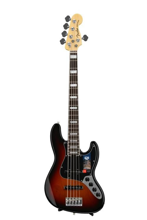 Fender American Elite Jazz Bass V - 3-color Sunburst, Rosewood 
