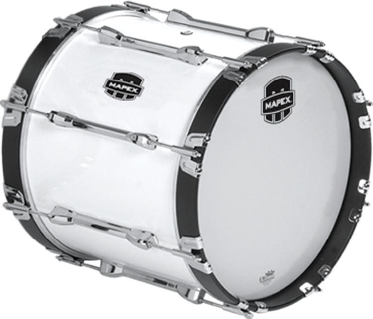 Mapex Qualifier Marching Bass Drum 18inch x 14inch, Gloss White