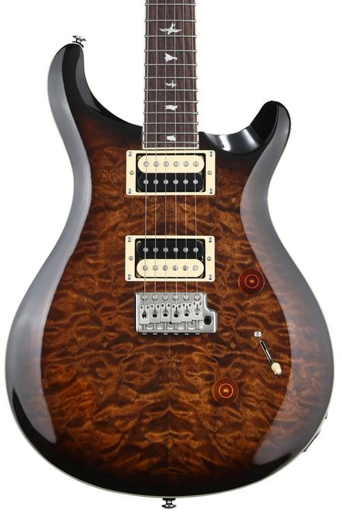 PRS SE Custom 24 Electric Guitar - Quilt Black Gold Sunburst