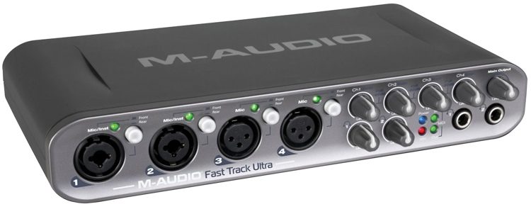 using m audio fast track pro for video