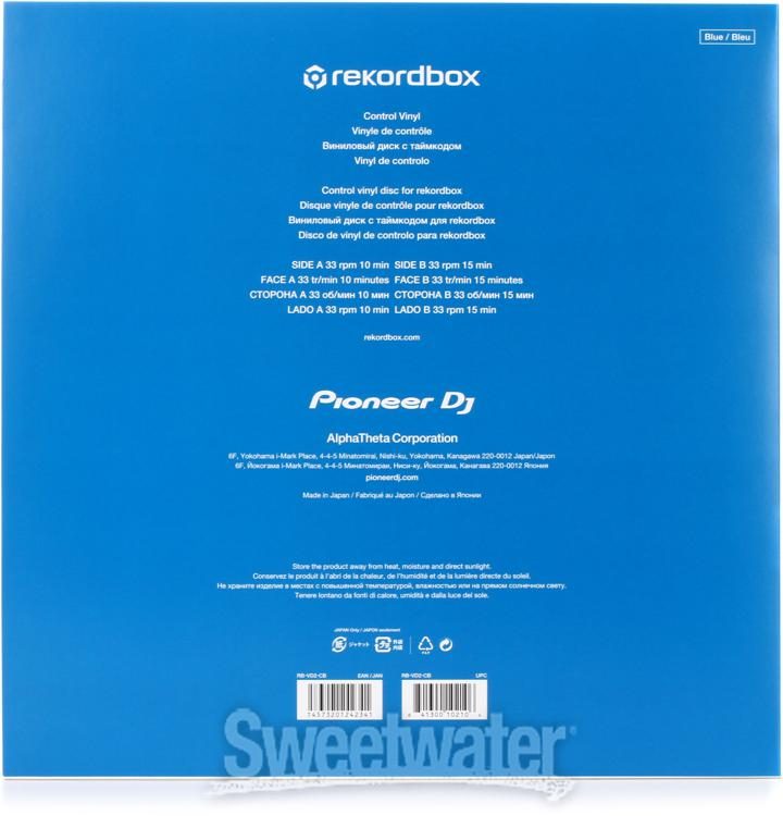Pioneer DJ RB-VD2 12-inch Rekordbox Control Vinyl Pair - Clear 